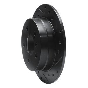 Mercedes-Benz B200 Brake Rotor (1) - Rear Right - R1 Concepts - Drilled & Slotted - Black - `06-`11